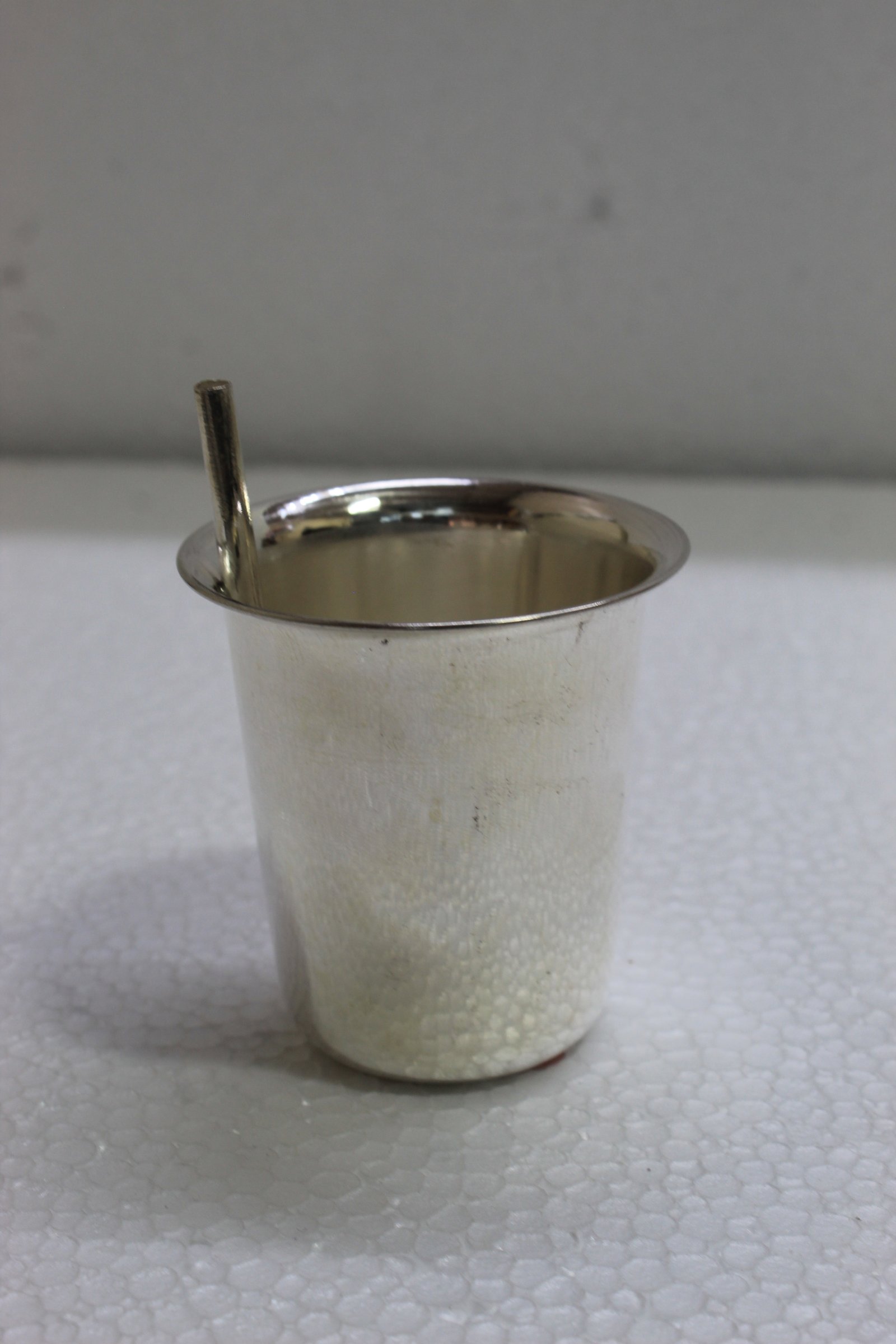 Silver Straw Tumbler