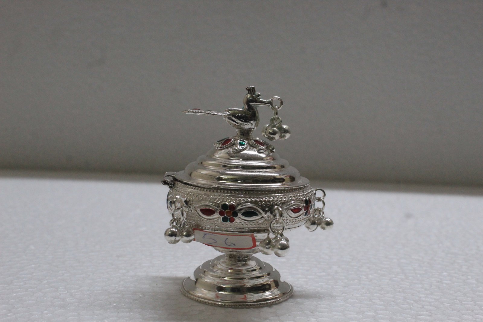 Silver Peacock Kungumam