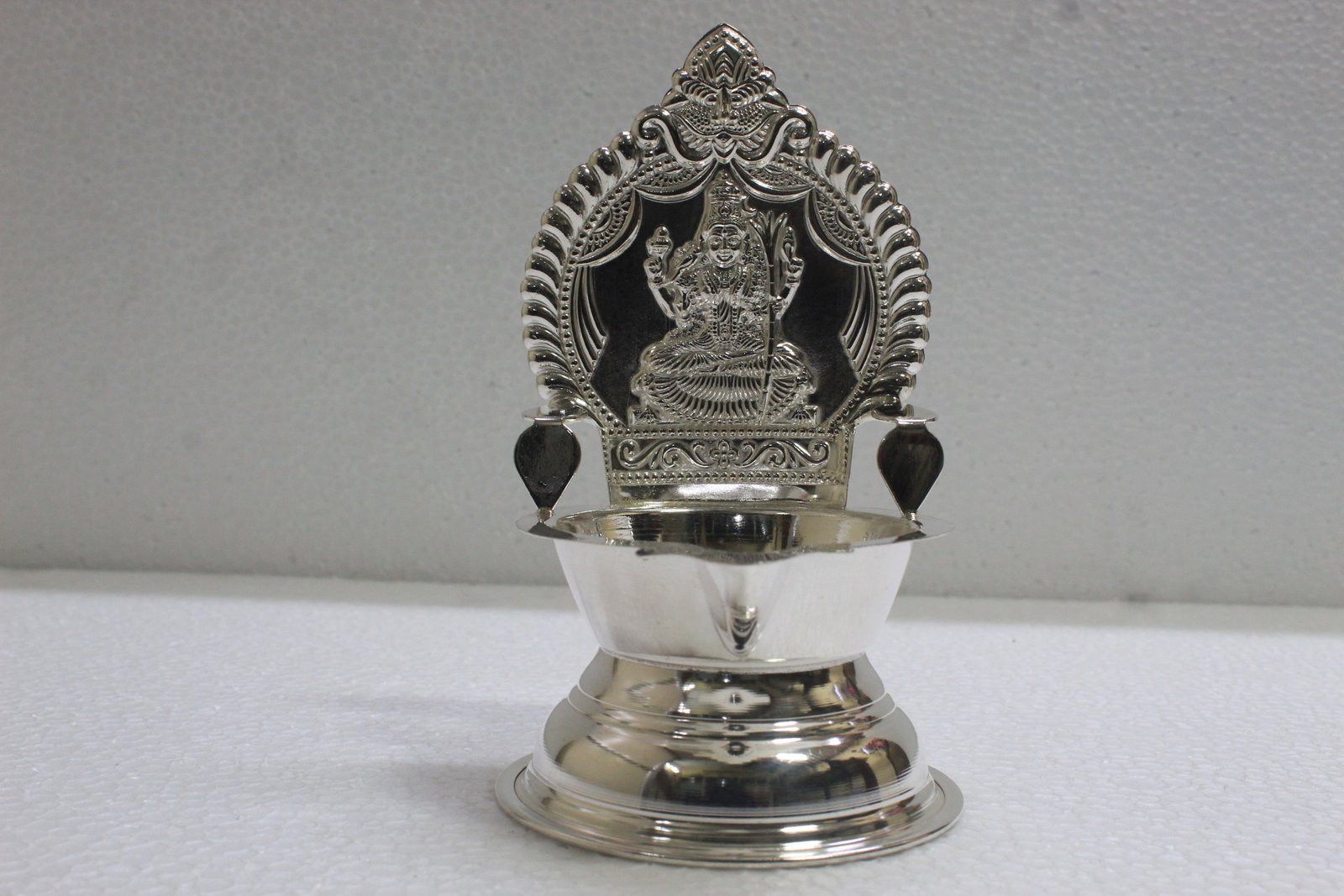 Silver Karumbu Kamatchi Lamp