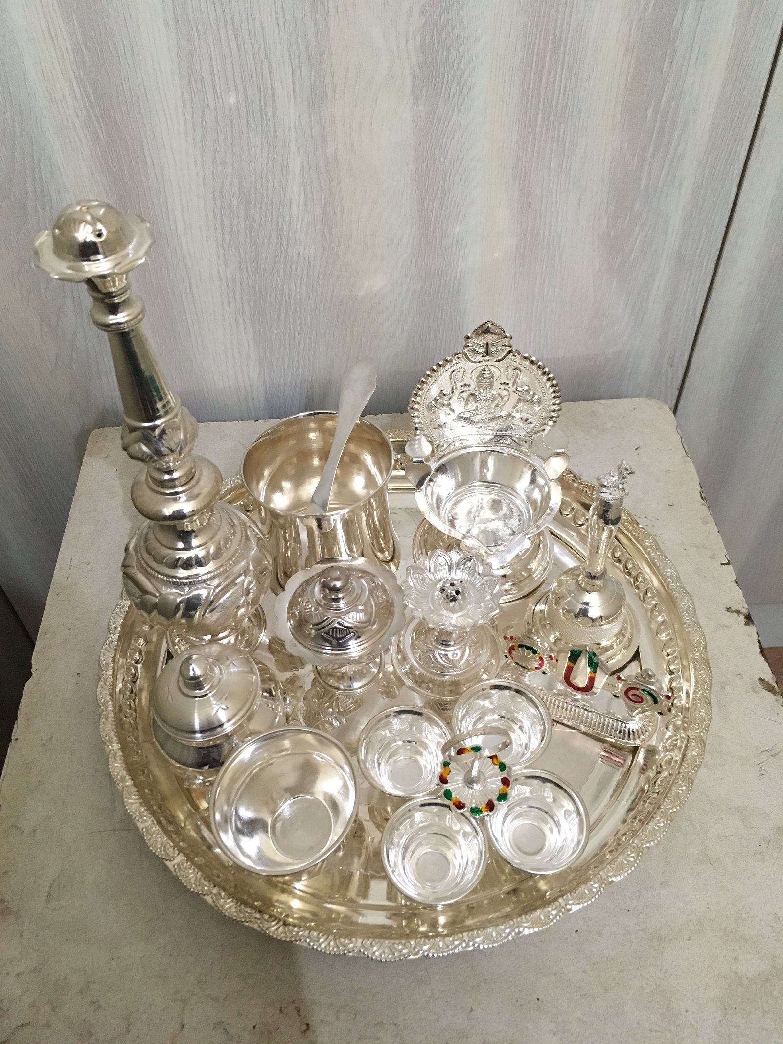 Silver  Pooja Set
