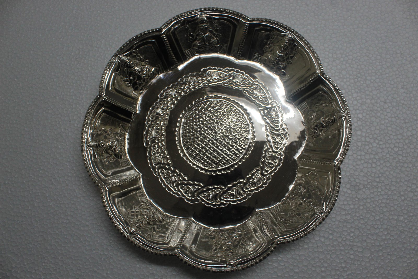Silver Astalakshmi Pooja Plate
